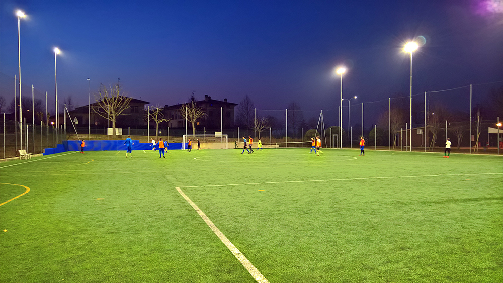 Illuminazione a Led  - Campo da calcio polisportiva Borzanese